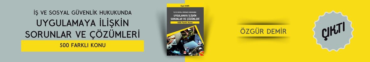 İş ve Sosyal Güvenlik Hukukunda Uygulamaya İlişkin Sorunlar ve Çözümleri 500 Farklı Konu Özgür Demir