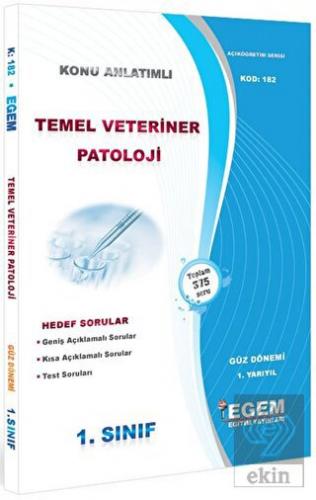 1. Sınıf 1. Yarıyıl Temel Veteriner Patoloji Konu