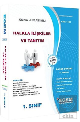 1. Sınıf 2. Yarıyıl Halkla İlişkiler ve Tanıtım Ko