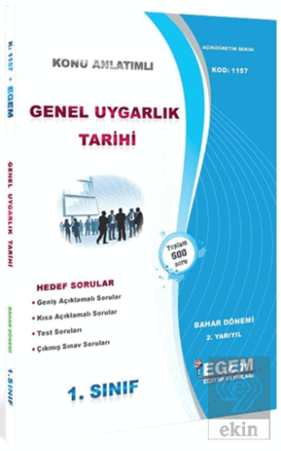 1. Sınıf 2. Yarıyıl Konu Anlatımlı Genel Uygarlık