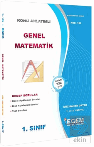 1.Sınıf Genel Matematik Güz Dönemi Konu Anlatımlı