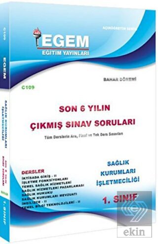 1. Sınıf Sağlık Kurumları İşletmeciliği Bahar Döne