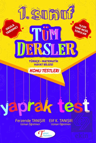 1. Sınıf Tüm Dersler Konu Testleri Test