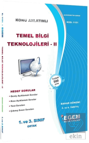 1. ve 3. Sınıf Ortak 2. ve 6. Yarıyıl Konu Anlatım