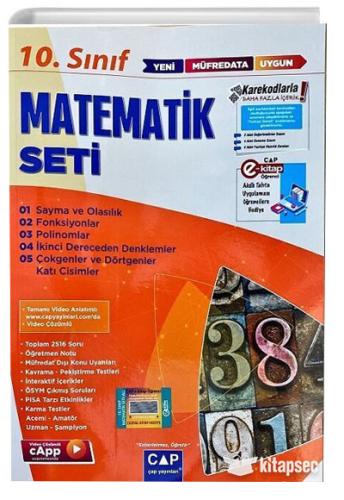 10. Sınıf Anadolu Lisesi Matematik Seti Çap Yayınl