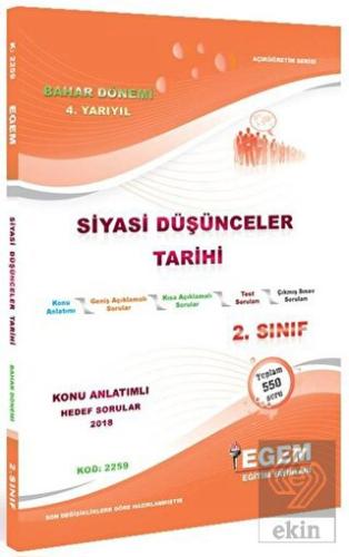 2. Sınıf 4. Yarıyıl Siyasi Düşünceler Tarihi Konu