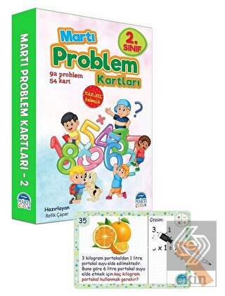 2. Sınıf Problem Kartları - Yaz Sil Kalemli