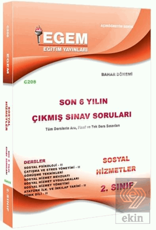 2. Sınıf Sosyal Hizmetler Son 6 Yılın Çıkmış Sınav