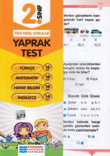 2. Sınıf Tüm Dersler Yaprak Test