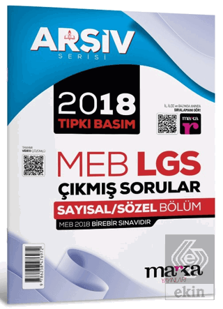 201 LGS 8. Sınıf Arşiv Serisi Tıpkı Basım Çıkmış Sorular Tamamı Video 