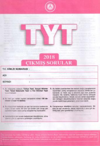 2018 TYT Tıpkı Basım ÖSYM Orjinal Soruları