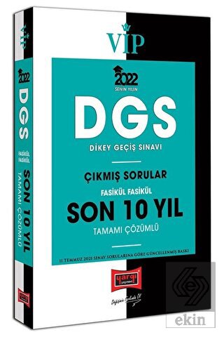 2022 DGS Fasikül Fasikül Tamamı Çözümlü Son 10 Yıl