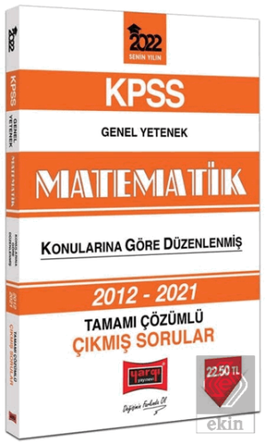 2022 KPSS Genel Yetenek Matematik Tamamı Çözümlü Ç