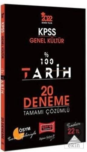 2022 KPSS Tarih 100 de 100 20 Deneme