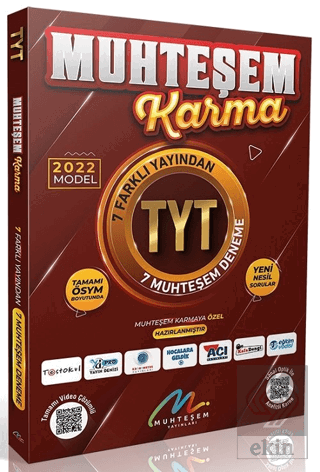 2022 Model Muhteşem Karma TYT 7'li Deneme Seti Muhteşem Yayınları