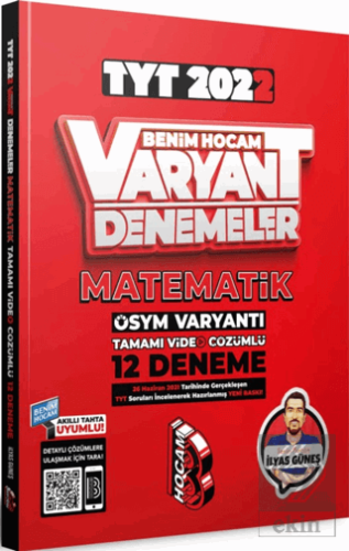 2022 TYT Matematik Tamamı Video Çözümlü 12 Deneme Sınavı Benim Hocam Y