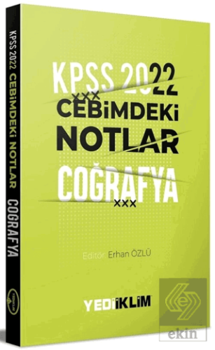 2022 Yediiklim KPSS Cebimdeki Notlar Coğrafya Kitapçığı
