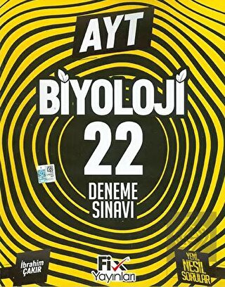 2023 AYT Biyoloji 22 Denemeleri Fix Yayınları