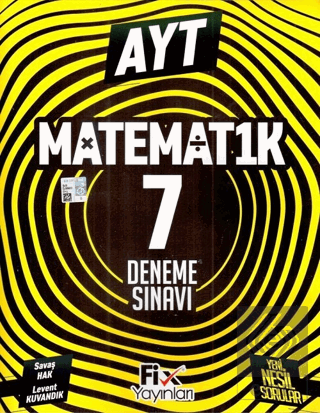 2023 AYT Matematik 7 Denemeleri Fix Yayınları