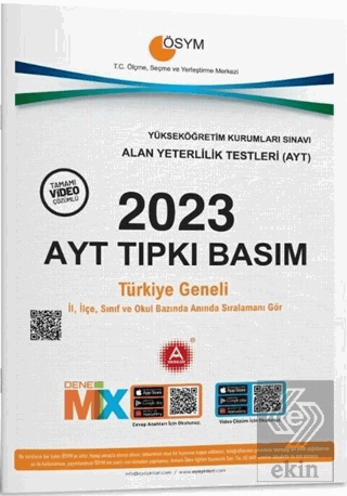 2023 AYT Tıpkı Basım Çıkmış Sorular