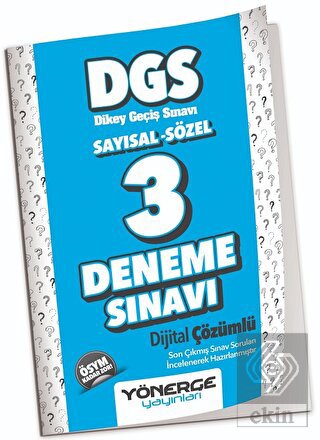 2023 DGS 3 Deneme Çözümlü Yönerge Yayınları