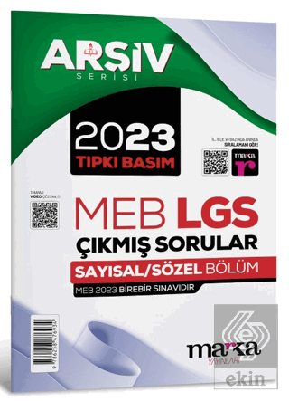 2023 LGS 8. Sınıf Arşiv Serisi Tıpkı Basım Çıkmış Sorular Tamamı Video