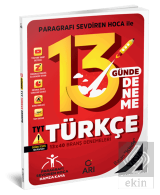 2023 TYT Türkçe 13 Günde 13x40 Branş Denemeleri Ar