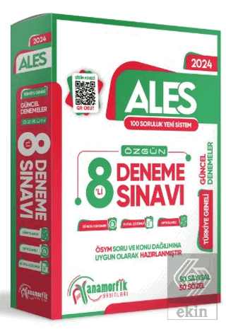 2024 ALES 8li Paket Deneme Sınavı Özgün Yeni Nesil