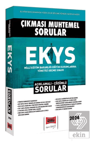 2024 Çıkması Muhtemel EKYS Açıklamalı Çözümlü Sorular