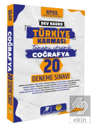 2024 KPSS Dev Kadro Türkiye Karması Caoğrafya 20 D