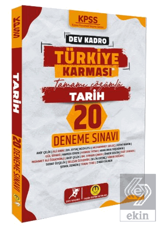 2024 KPSS Dev Kadro Türkiye Karması Tarih 20 Denem