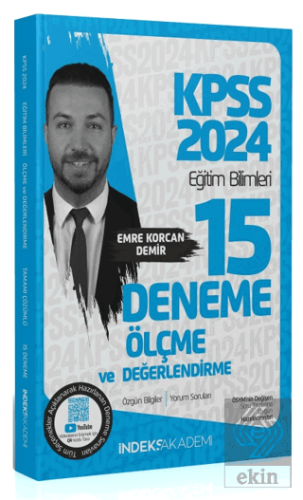 2024 KPSS Eğitim Bilimleri Ölçme ve Değerlendirme 15 Deneme Çözümlü