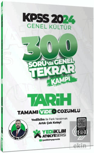 2024 KPSS Genel Kültür Tarih 300 Soruda Tamamı Video Çözümlü Genel Tek