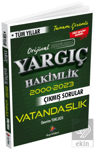 2024 Yargıç Hakimlik Vatandaşlık Tüm Yıllar Çıkmış Sorular