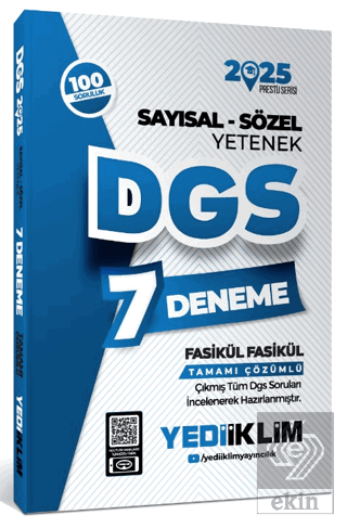 2025 DGS Sayısal-Sözel Yetenek 7 Fasikül Deneme