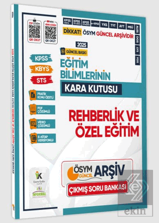 2025 Eğitim Bilimlerinin Kara Kutusu REHBERLİK ve ÖZEL ÖĞRETİM Konu Öz