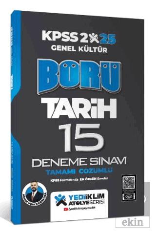 2025 Genel Kültür Börü Tarih Tamamı Çözümlü 15 Deneme Sınavı