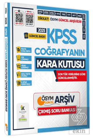 2025 KPSS Coğrafyanın Kara Kutusu Konu Özetli Dijital Çözümlü ÖSYM Çık