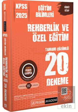 2025 KPSS Eğitim Bilimleri Rehberlik ve Özel Eğitim Tamamı Çözümlü 20 