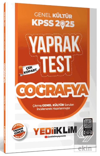 2025 KPSS Genel Kültür Coğrafya Çek Kopart Yaprak Test