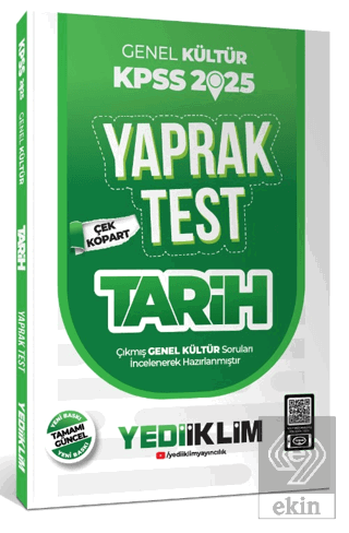 2025 KPSS Genel Kültür Tarih Çek Kopart Yaprak Test