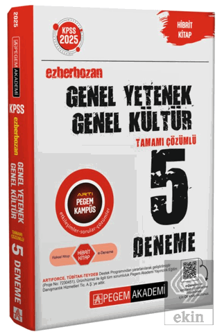 2025 KPSS Genel Yetenek Genel Kültür Ezberbozan Tamamı Çözümlü 5 Denem