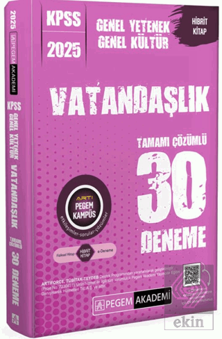 2025 KPSS Genel Yetenek Genel Kültür Vatandaşlık Tamamı Çözümlü 30 Den