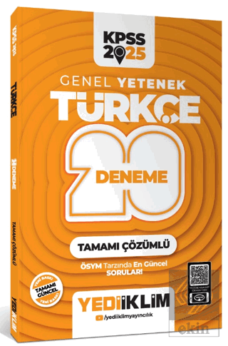 2025 KPSS Genel Yetenek Türkçe Tamamı Çözümlü 20 Deneme