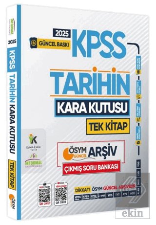 2025 KPSS Kara Kutu Tarih Tek Kİitap ÖSYM Arşiv Çıkmış Soru Bankası Ko