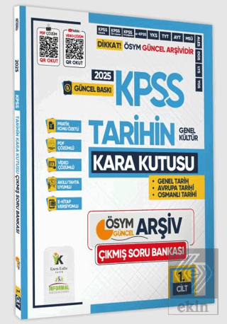 2025 KPSS Tarihin Kara Kutusu 1.Cilt PDF ve Video Çözümlü Konu Özetli 