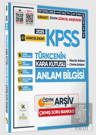 2025 KPSS Türkçenin Kara Kutusu ANLAM BİLGİSİ (Sözcük-Cümle) D.Çözümlü