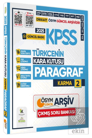 2025 KPSS Türkçenin Kara Kutusu KARMA PARAGRAF 2 Konu Özetli PDF ve Vi