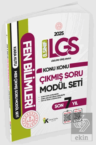 2025 LGS 8. Sınıf Fen Bilimleri Karakutu Konu Konu Son 7 Yıl MEB Çıkmı