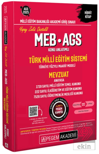 2025 MEB-AGS Konu Anlatımlı Türk Milli Eğitim Sistemi-Mevzuat